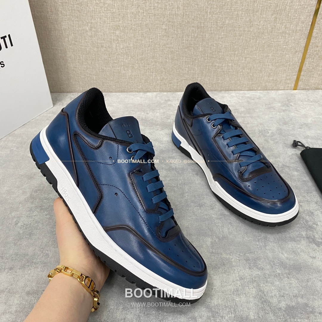 벨루티 플레이오프 송아지가죽 파티나 멀티컬러 스니커즈 Berluti Playoff Calfskin Patina Multicolor Sneakers 3