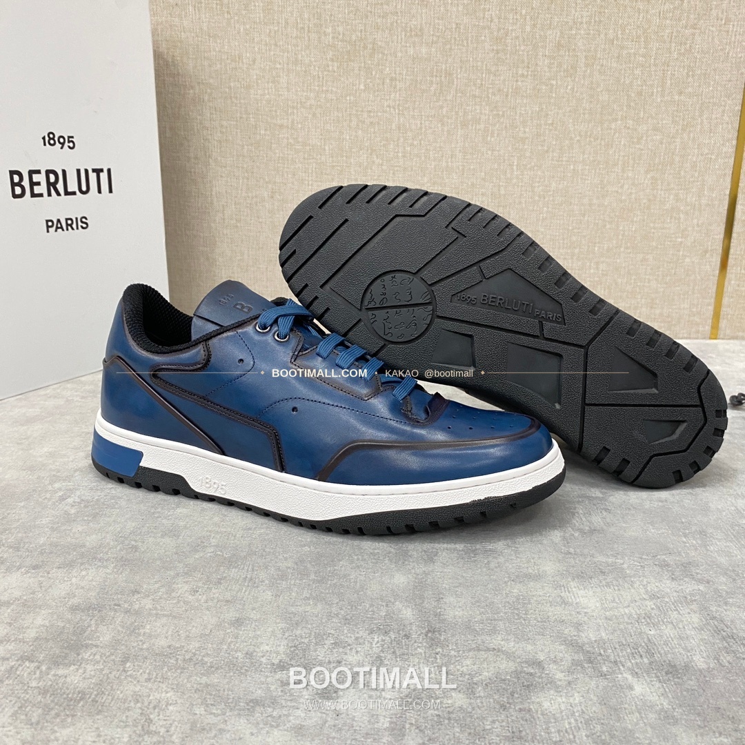 벨루티 플레이오프 송아지가죽 파티나 멀티컬러 스니커즈 Berluti Playoff Calfskin Patina Multicolor Sneakers 5