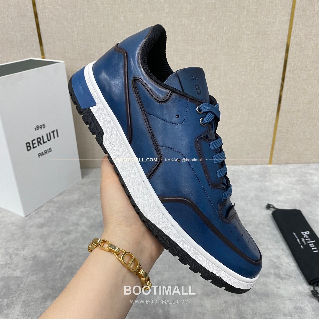벨루티 플레이오프 송아지가죽 파티나 멀티컬러 스니커즈 Berluti Playoff Calfskin Patina Multicolor Sneakers 6