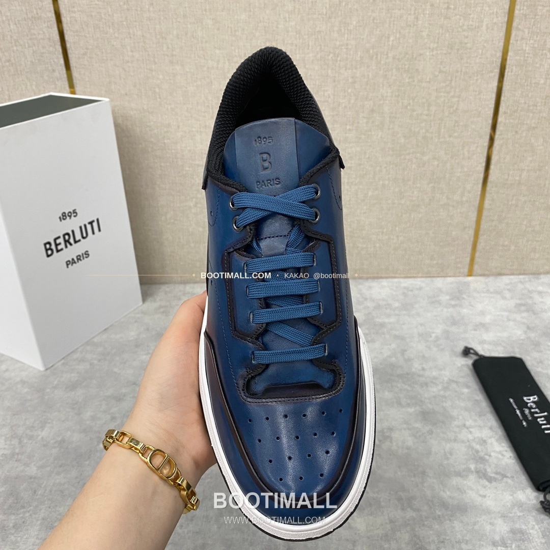 벨루티 플레이오프 송아지가죽 파티나 멀티컬러 스니커즈 Berluti Playoff Calfskin Patina Multicolor Sneakers 7