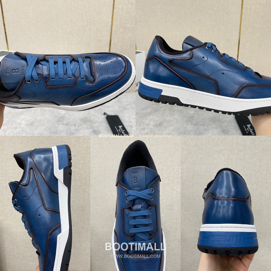벨루티 플레이오프 송아지가죽 파티나 멀티컬러 스니커즈 Berluti Playoff Calfskin Patina Multicolor Sneakers 9