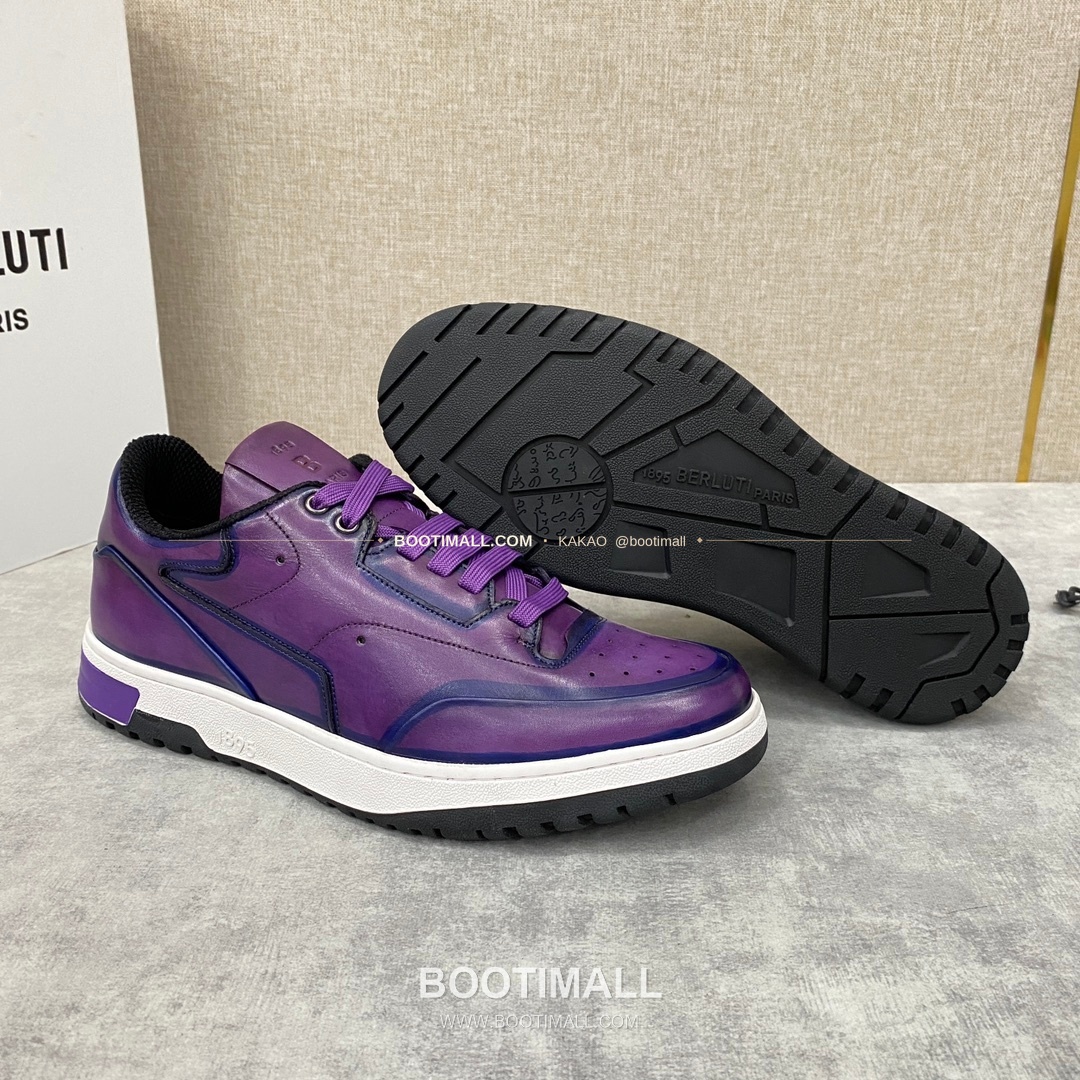 벨루티 플레이오프 송아지가죽 파티나 멀티컬러 스니커즈 Berluti Playoff Calfskin Patina Multicolor Sneakers 5