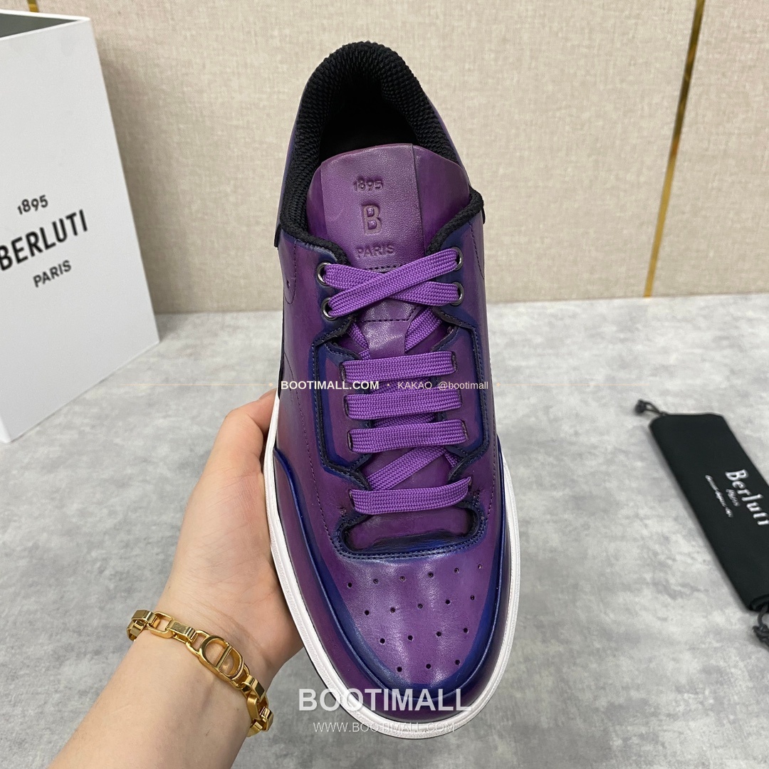 벨루티 플레이오프 송아지가죽 파티나 멀티컬러 스니커즈 Berluti Playoff Calfskin Patina Multicolor Sneakers 7