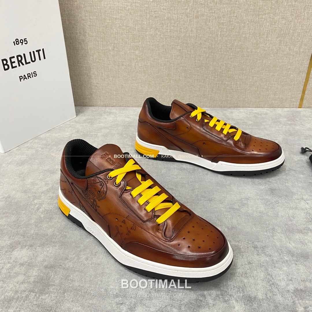벨루티 플레이오프 송아지가죽 파티나 멀티컬러 스니커즈 Berluti Playoff Calfskin Patina Multicolor Sneakers 2