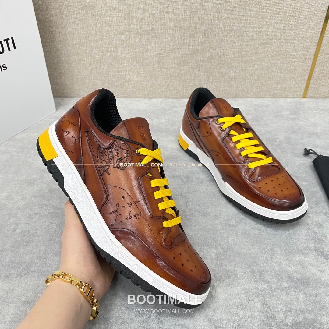 벨루티 플레이오프 송아지가죽 파티나 멀티컬러 스니커즈 Berluti Playoff Calfskin Patina Multicolor Sneakers 3