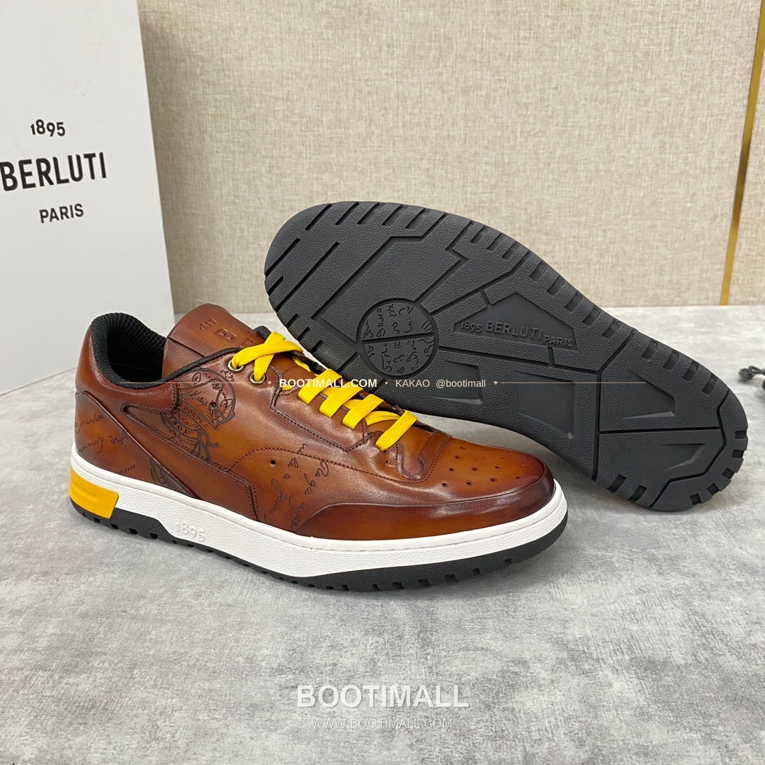 벨루티 플레이오프 송아지가죽 파티나 멀티컬러 스니커즈 Berluti Playoff Calfskin Patina Multicolor Sneakers 5