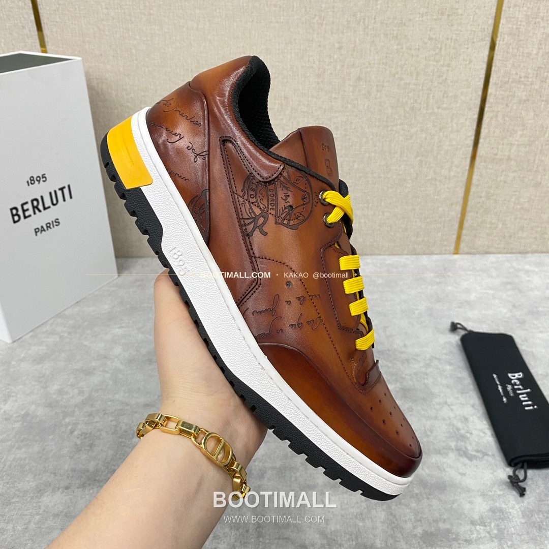 벨루티 플레이오프 송아지가죽 파티나 멀티컬러 스니커즈 Berluti Playoff Calfskin Patina Multicolor Sneakers 6