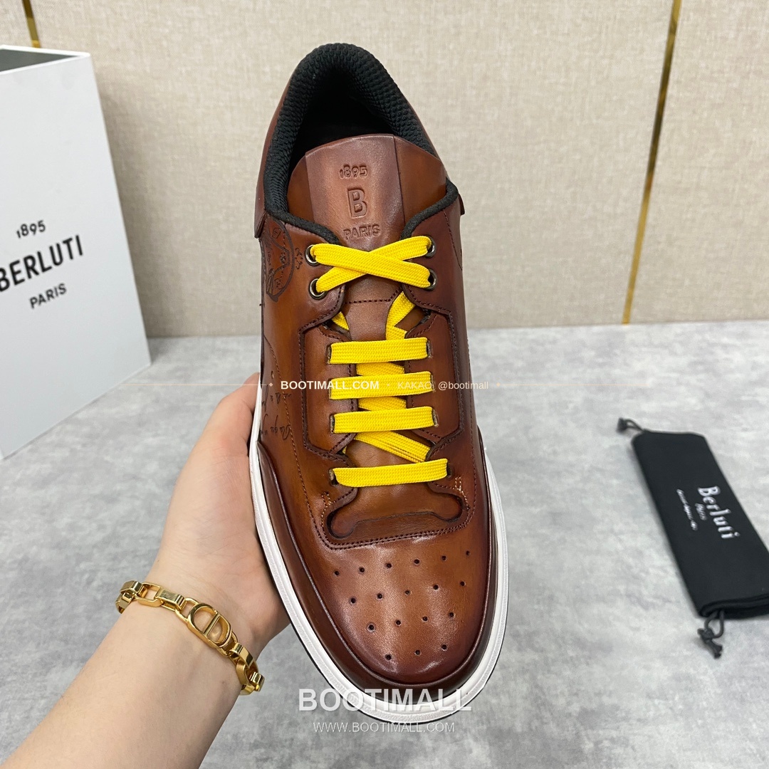 벨루티 플레이오프 송아지가죽 파티나 멀티컬러 스니커즈 Berluti Playoff Calfskin Patina Multicolor Sneakers 7