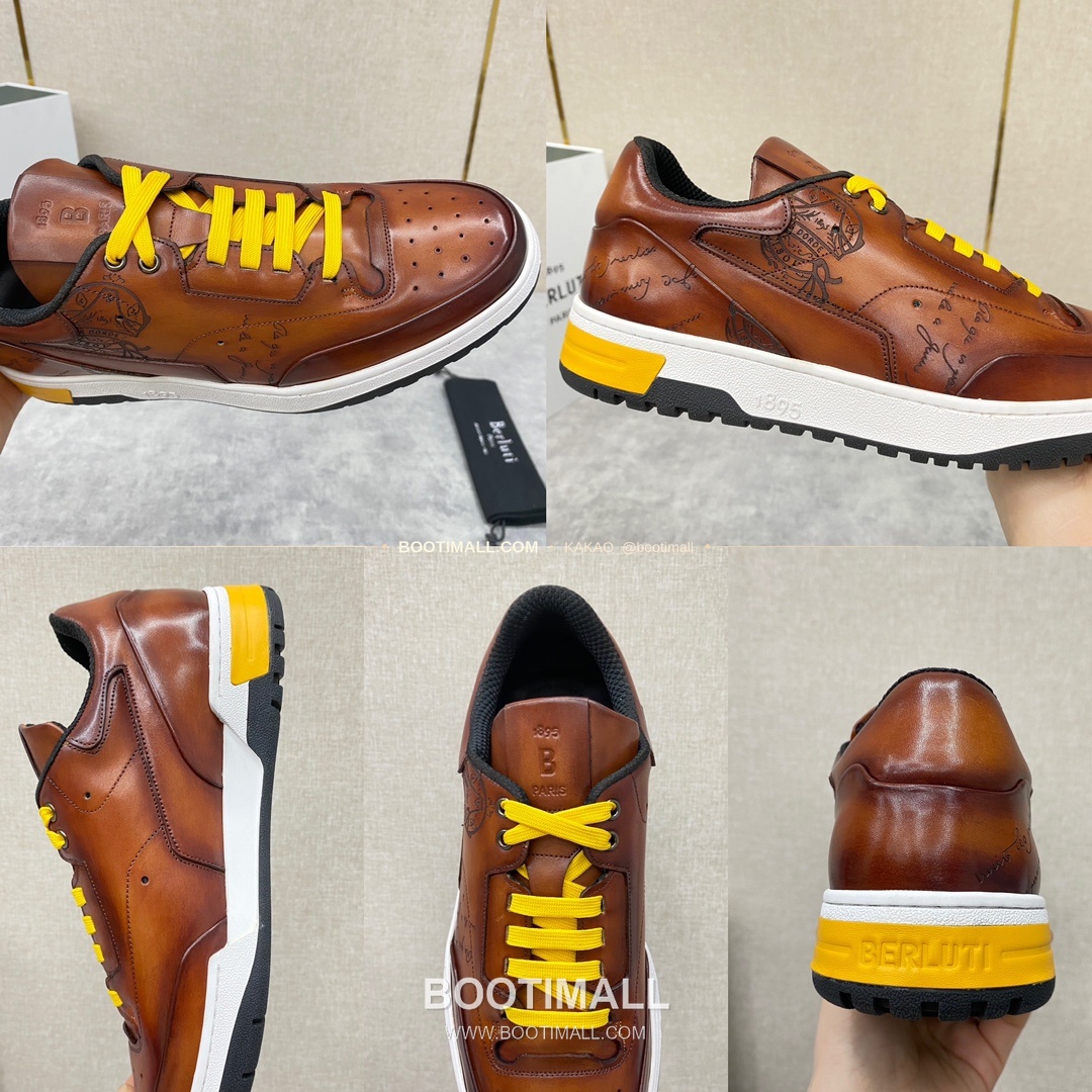 벨루티 플레이오프 송아지가죽 파티나 멀티컬러 스니커즈 Berluti Playoff Calfskin Patina Multicolor Sneakers 9