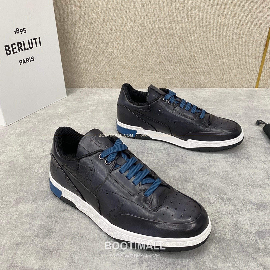 벨루티 플레이오프 송아지가죽 파티나 멀티컬러 스니커즈 Berluti Playoff Calfskin Patina Multicolor Sneakers 2