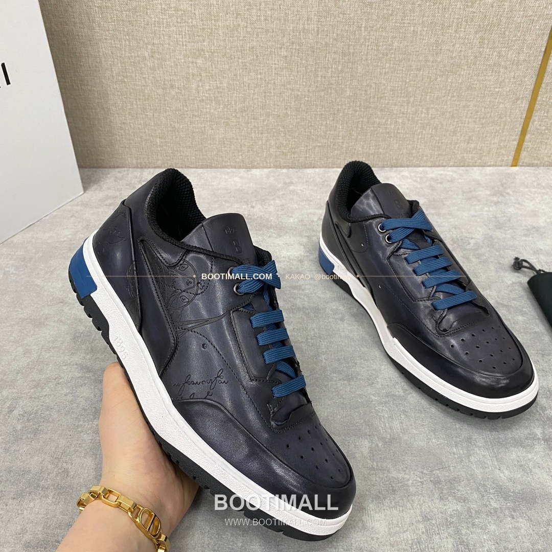 벨루티 플레이오프 송아지가죽 파티나 멀티컬러 스니커즈 Berluti Playoff Calfskin Patina Multicolor Sneakers 3