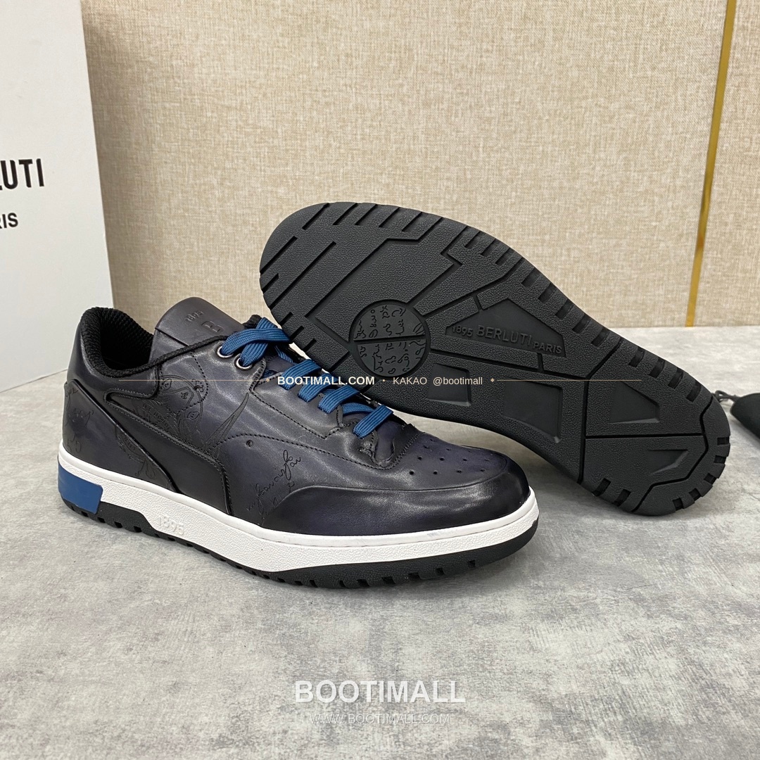 벨루티 플레이오프 송아지가죽 파티나 멀티컬러 스니커즈 Berluti Playoff Calfskin Patina Multicolor Sneakers 5