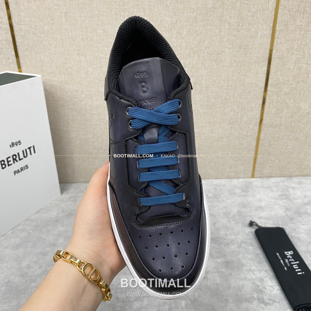 벨루티 플레이오프 송아지가죽 파티나 멀티컬러 스니커즈 Berluti Playoff Calfskin Patina Multicolor Sneakers 7