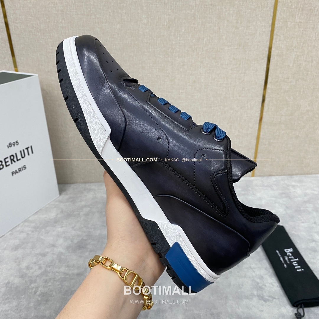 벨루티 플레이오프 송아지가죽 파티나 멀티컬러 스니커즈 Berluti Playoff Calfskin Patina Multicolor Sneakers 8