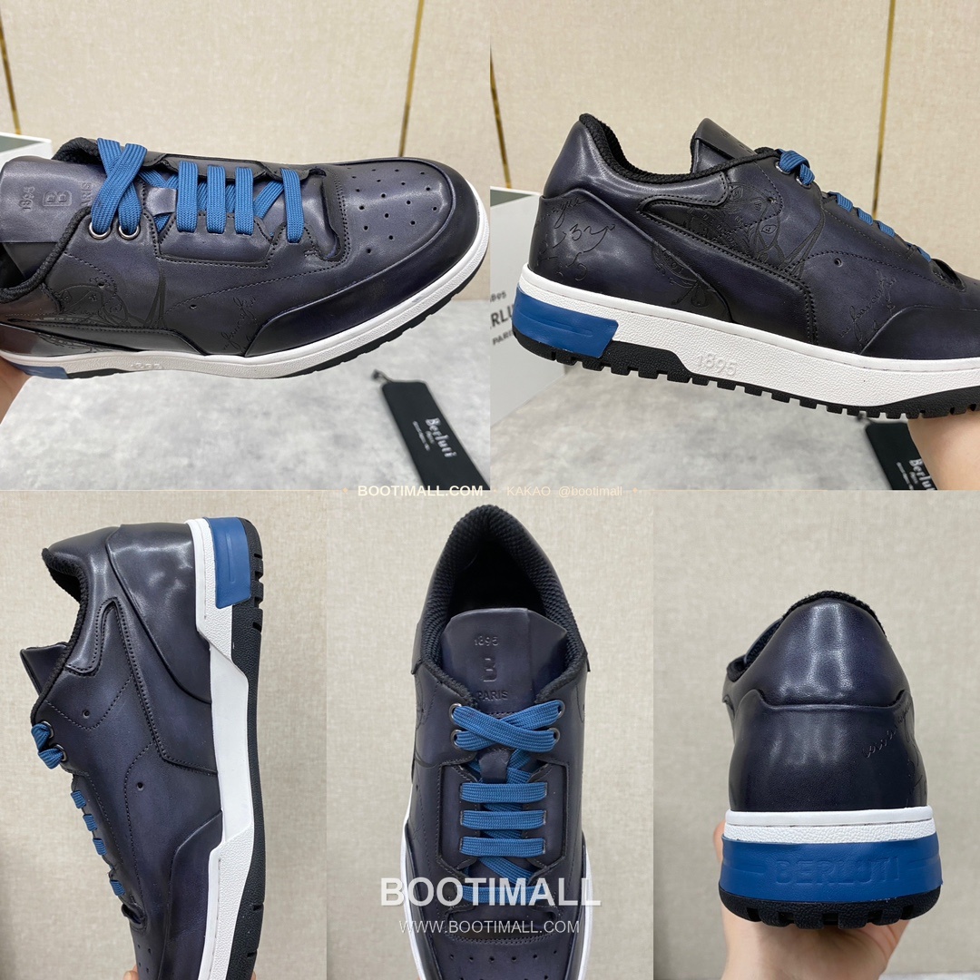 벨루티 플레이오프 송아지가죽 파티나 멀티컬러 스니커즈 Berluti Playoff Calfskin Patina Multicolor Sneakers 9