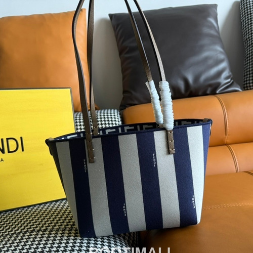Fendi Baguette Small Tote Pequin FF Jacquard Fabric Bag 펜디 바게트 스몰 토트 페퀸 FF 자카드 패브릭 백 23cm
