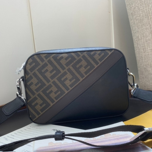 Fendi Camera Case FF Jacquard Fabric Bag 펜디 카메라 케이스 FF 자카드 패브릭 백 22cm