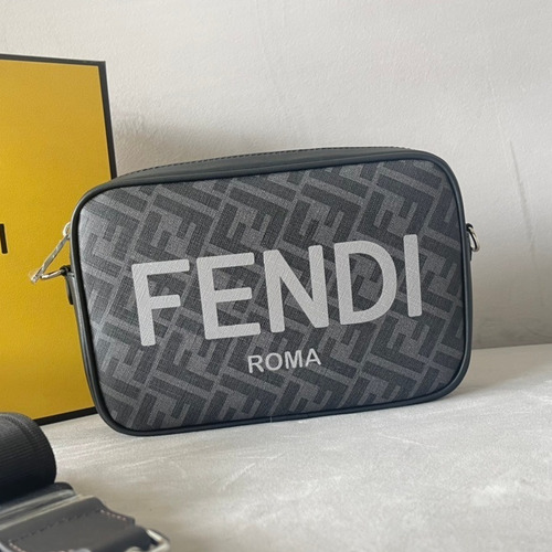 Fendi Camera Case FF Jacquard Fabric Bag 펜디 카메라 케이스 FF 자카드 패브릭 백 22cm