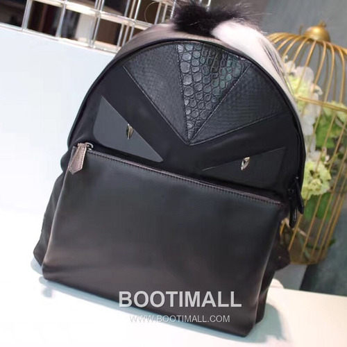 Fendi Bag Bugs Nylon Exotic Leather Backpack 펜디 백 버그스 나일론 엑조틱 레더 백팩 7012M75 34cm