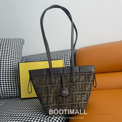 Fendi Origami FF Canvas Foldable Bucket Tote Bag 펜디 오리가미 FF 캔버스 폴더블 버킷 토트백 8826M68 19cm