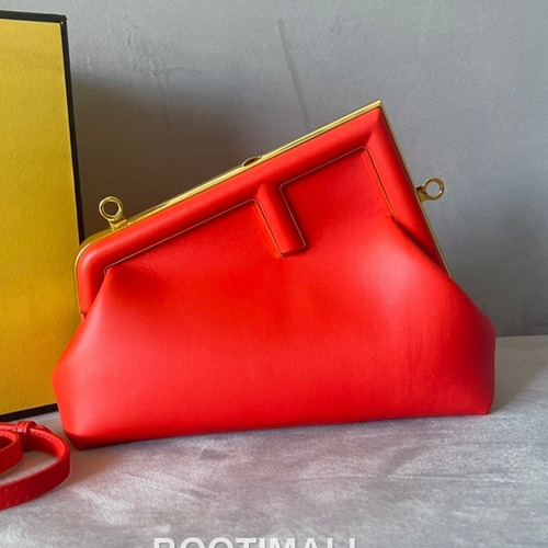 Fendi First Nappa Leather Small Bag 펜디 퍼스트 나파 가죽 스몰 토트 클러치백 129M90 26cm