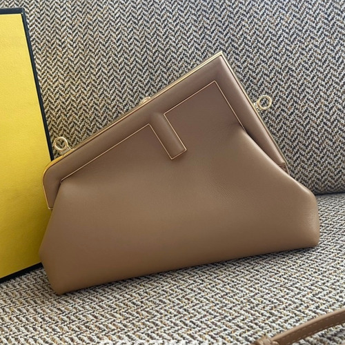 Fendi First Nappa Leather Small Bag 펜디 퍼스트 나파 가죽 스몰 토트 클러치백 129M90 26cm