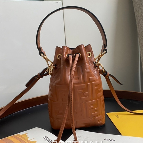 Fendi Mon Trésor FF Embossed Calfskin Bucket Bag 펜디 몽 트레조르 FF 엠보스 카프스킨 버킷백 183M65 18cm