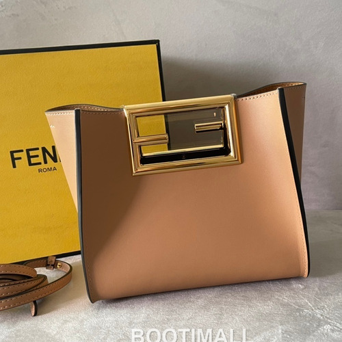 Fendi Way Leather Small Bag 펜디 웨이 가죽 스몰 토트 숄더백 054M80 20cm