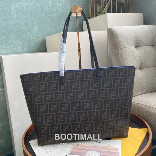 Fendi Roll Bags FF Leather Large Shopping Tote 펜디 롤백 FF 가죽 라지 쇼핑 토트백 80M58 35cm