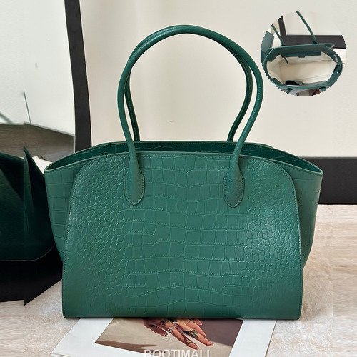The Row Marlo 14 Crocodile Embossed Leather Tote Bag 더로우 마를로 14 크로커다일 엠보스 가죽 토트백 8823 36cm