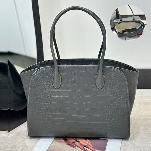The Row Marlo 14 Crocodile Embossed Leather Tote Bag 더로우 마를로 14 크로커다일 엠보스 가죽 토트백 8823 36cm