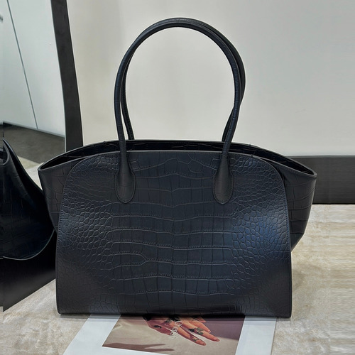 The Row Marlo 14 Crocodile Embossed Leather Tote Bag 더로우 마를로 14 크로커다일 엠보스 가죽 토트백 8823 36cm