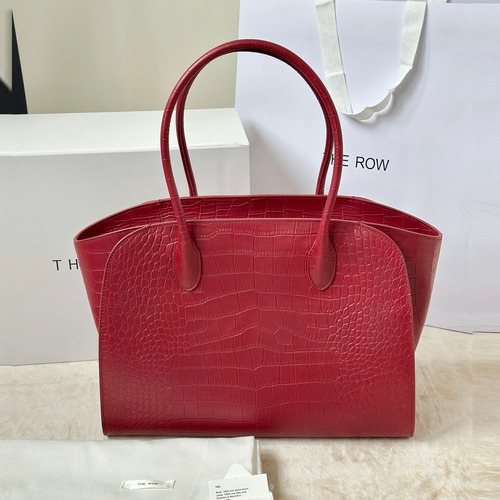 The Row Marlo 14 Crocodile Embossed Leather Tote Bag 더로우 마를로 14 크로커다일 엠보스 가죽 토트백 8823 36cm