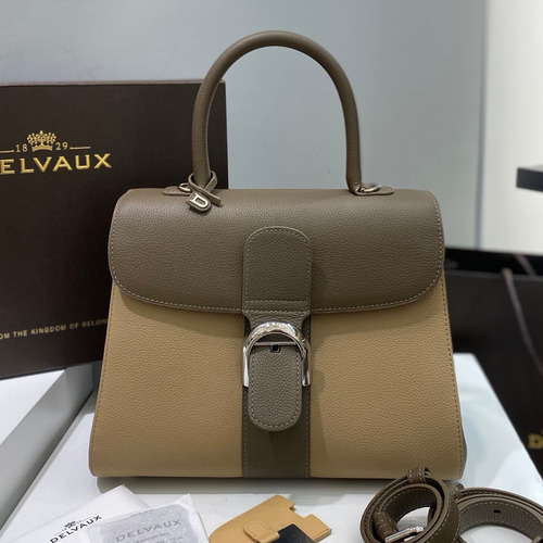 Delvaux Brillant Togo Leather 델보 브리앙 토고 레더 토트 숄더백 28cm