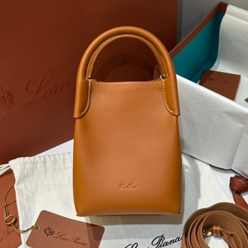 Loro Piana Classic Bucket Calfskin Warm Brown Bag 로로피아나 클래식 버킷 카프스킨 웜브라운 16cm