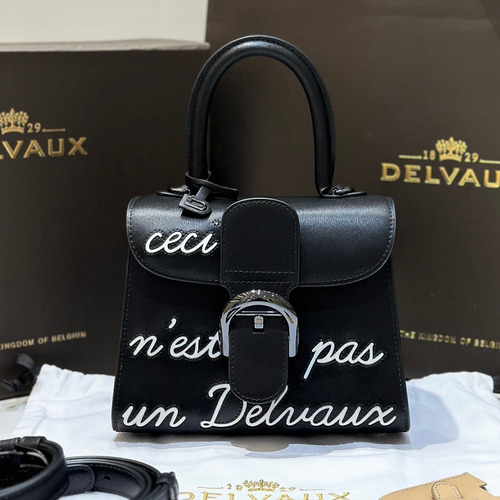 Delvaux Brillant Mini Box Calf Bag 델보 브리앙 미니 박스 카프 탑핸들백 20cm
