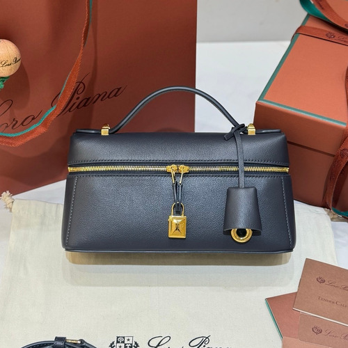 Loro Piana Extra Bag 23 Saddle Leather Bag 로로피아나 엑스트라 백 23 새들 레더 더블지퍼 숄더 크로스백 23cm