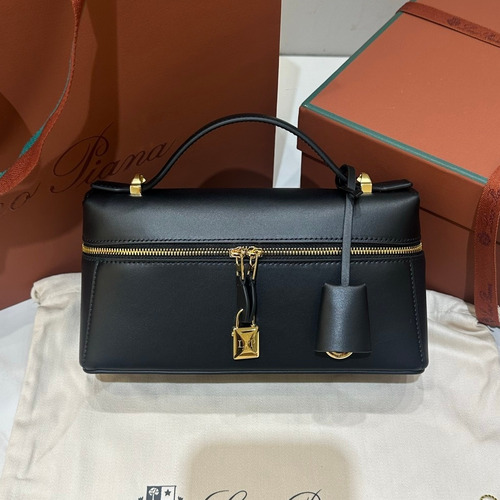 Loro Piana Extra Bag 23 Saddle Leather Bag 로로피아나 엑스트라 백 23 새들 레더 더블지퍼 숄더 크로스백 23cm