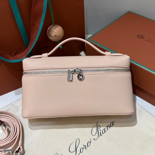 Loro Piana Extra Pocket L19 Calfskin Marble Pink Top Handle Bag 로로피아나 엑스트라 포켓 L19 송아지가죽 마블 핑크 탑핸들백 19cm