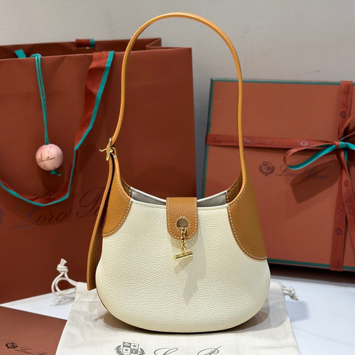 Loro Piana Bobbin Small Canvas Shoulder Bag 로로피아나 보빈 스몰 캔버스 숄더백 19cm