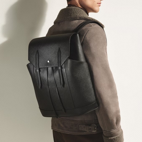 Montblanc B220421 Calfskin Black Backpack 몽블랑 B220421 카프스킨 블랙 백팩