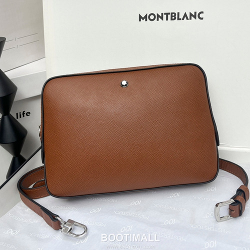 Montblanc Meisterstuck Craftsmanship Full-Grain Cowhide Maple Brown Crossbody Bag 몽블랑 마이스터스튁 장인정신 풀그레인 소가죽 메이플 브라운 크로스백