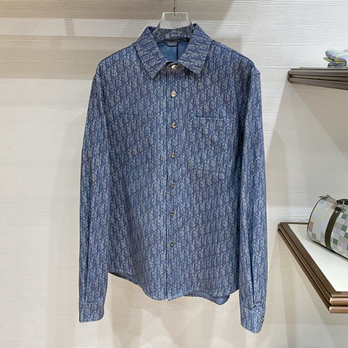 Dior SS26 CD Monogram Denim Shirt 디올 SS26 CD 모노그램 데님 셔츠