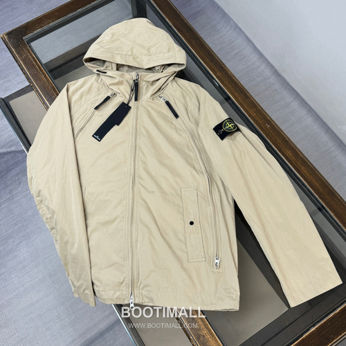Stone Island SS26 Zip-Up Hooded Windbreaker Jacket 스톤아일랜드 SS26 지퍼 후드 바람막이 재킷