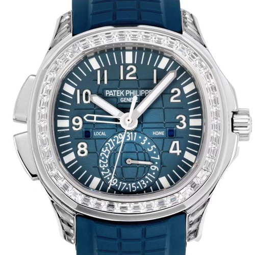 Patek Philippe Aquanaut Travel Time 5164 Diamond Bezel 파텍필립 아쿠아넛 트래블 타임 5164 다이아 베젤 네이비 40.8mm