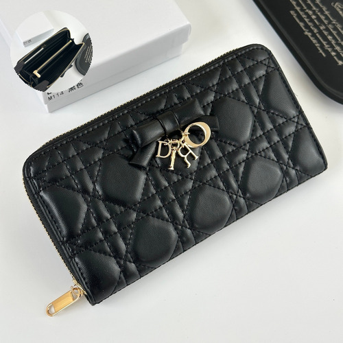 Dior Cannage Lambskin Zip Long Wallet 디올 까나쥬 램스킨 집 장지갑 M114 19cm