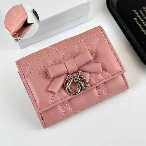 Dior Lady Dior Lambskin Mini Wallet 디올 레이디 디올 램스킨 미니 반지갑 M115 11cm