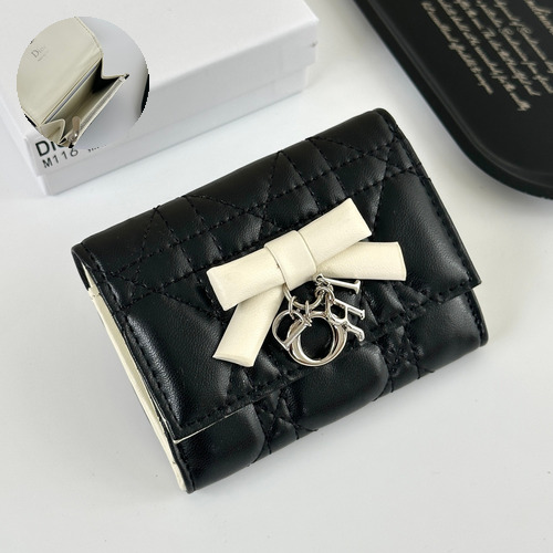 Dior Lady Dior Lambskin Mini Wallet 디올 레이디 디올 램스킨 미니 반지갑 M116 11cm