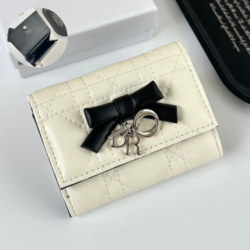 Dior Lady Dior Lambskin Mini Wallet 디올 레이디 디올 램스킨 미니 반지갑 M116 11cm
