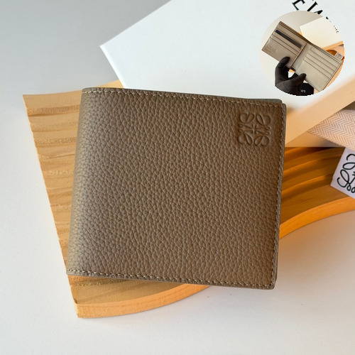 Loewe Puzzle Pebbled Calfskin Bi-Fold Wallet 로에베 퍼즐 페블드 카프스킨 반지갑 L1147 11cm